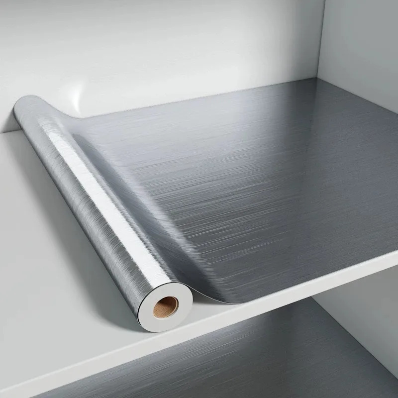 Kitchen Queen - Folia dekoracyjna PVC ze stali nierdzewnej,