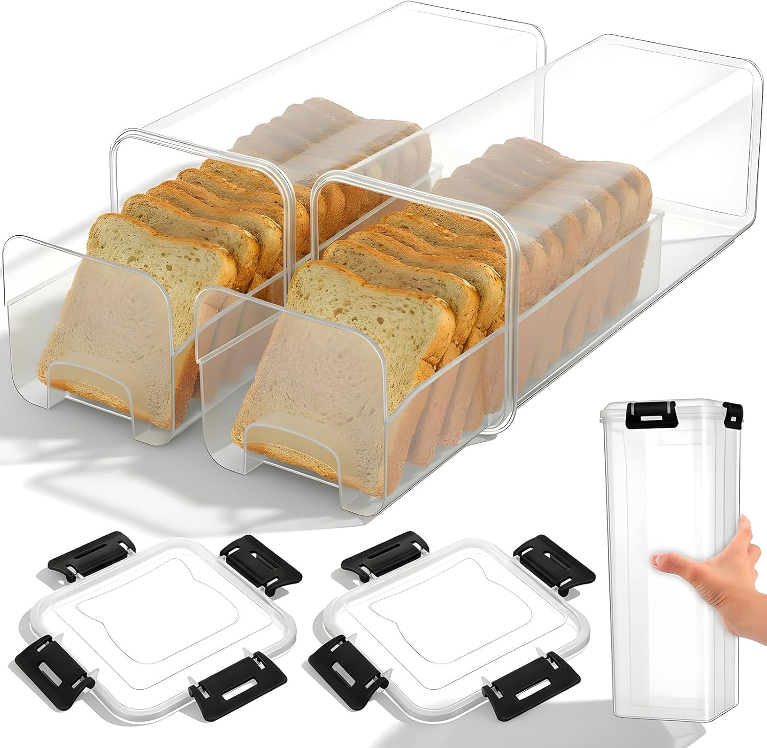 Kitchen Baking Trays - Pojemnik na chleb z hermetycznym wiekiem,