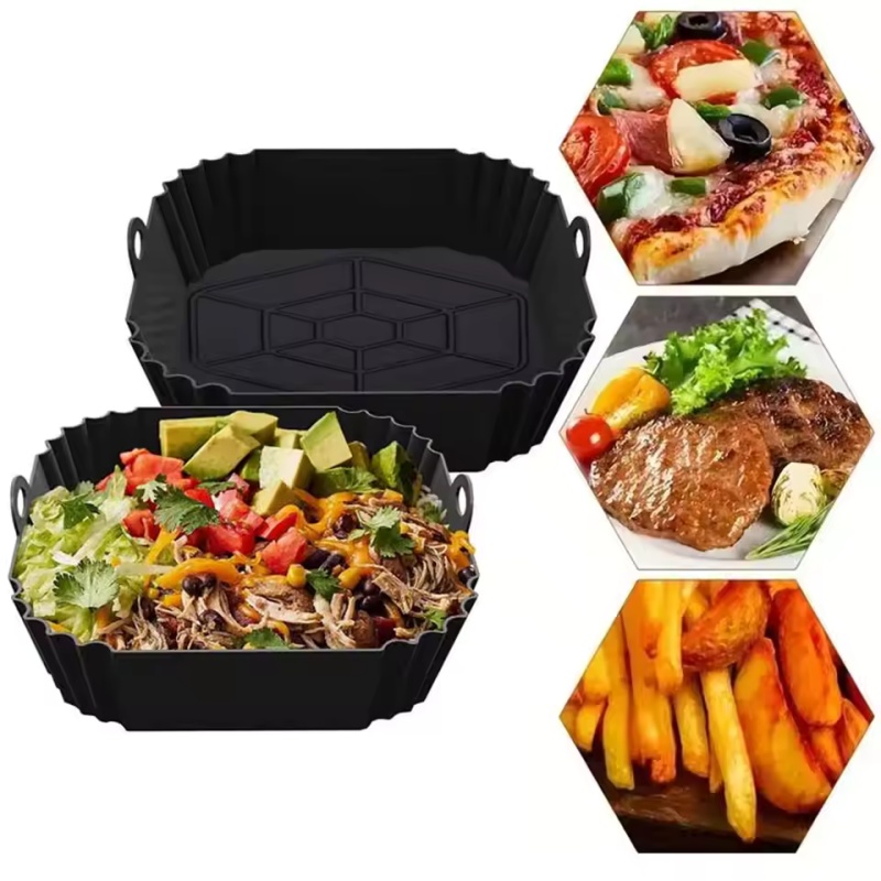 Kitchen Baking Trays - 1 szt. Silikonowa tacka do frytkownicy
