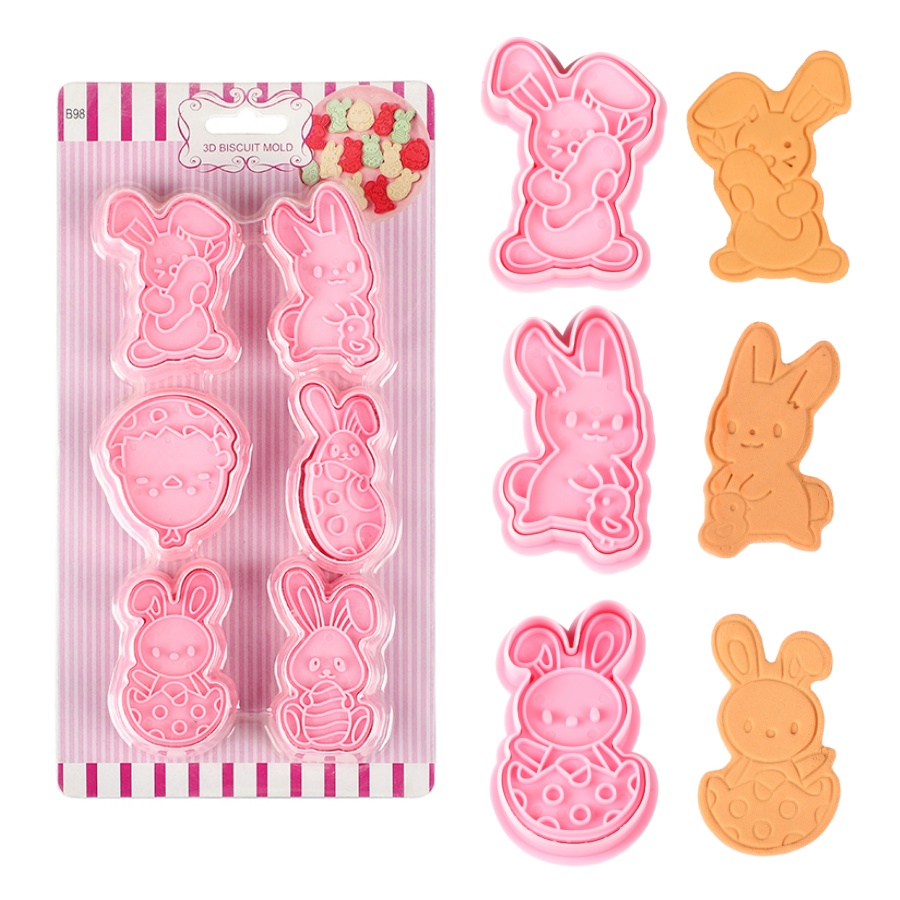 Kitchen Baking Set - 6 sztuk/zestaw zając wielkanocny foremki do