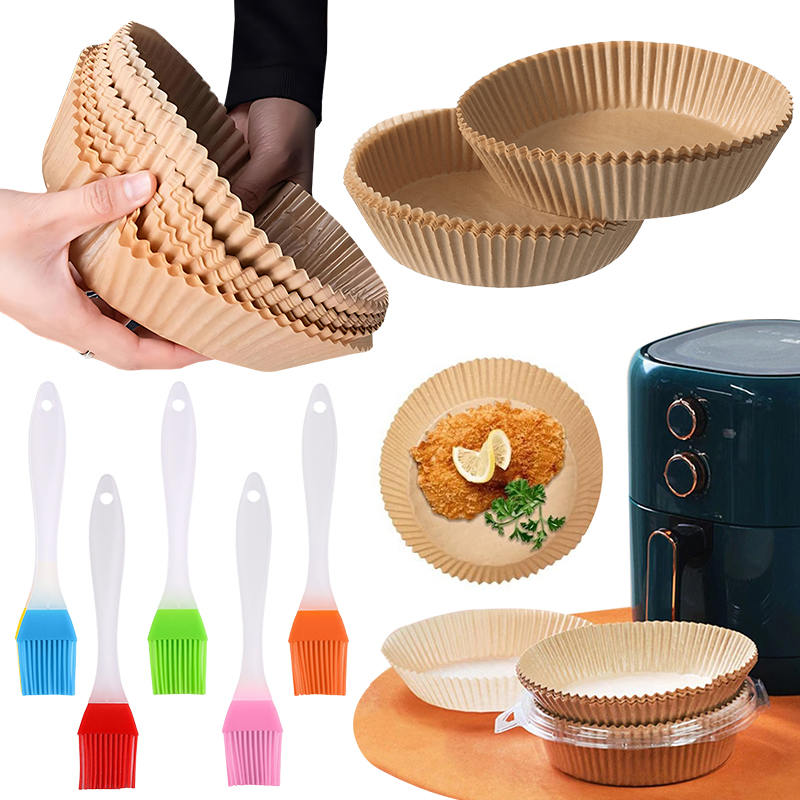 Kitchen Baking Set - 50/100 SZT. Papierowe Talerzyki do Frytkownicy