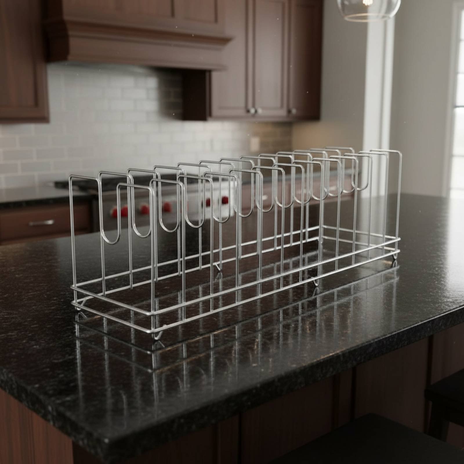 Kitchen Baking Pan Storage - Stojak na formy do pizzy, oszczędzający