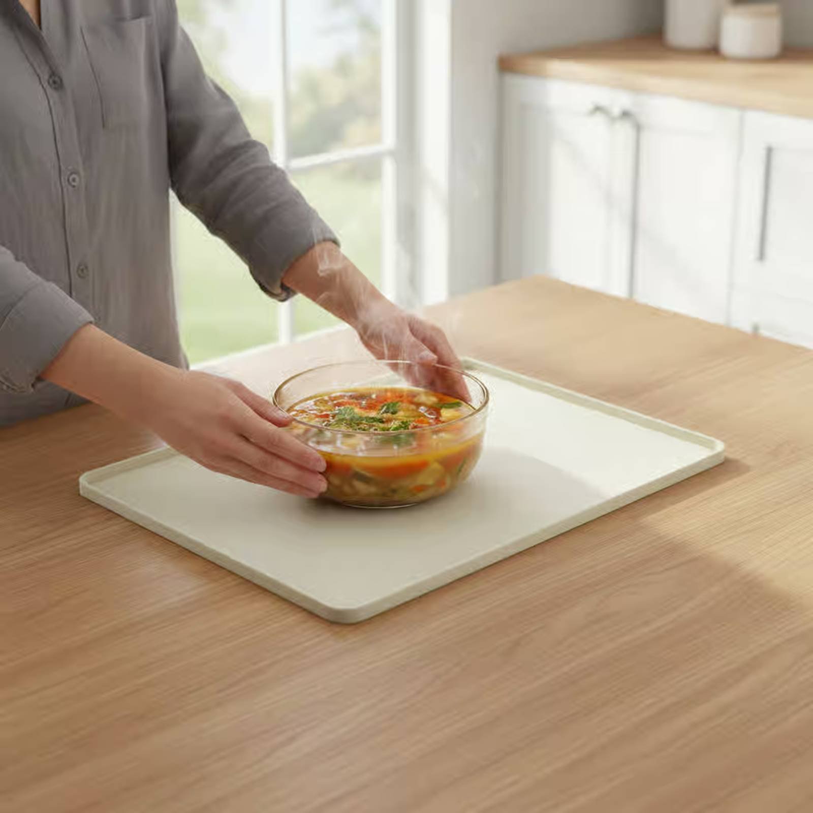 Kitchen Baking Trays - Silikonowa mata na mikrofalówkę, elastyczna osłona