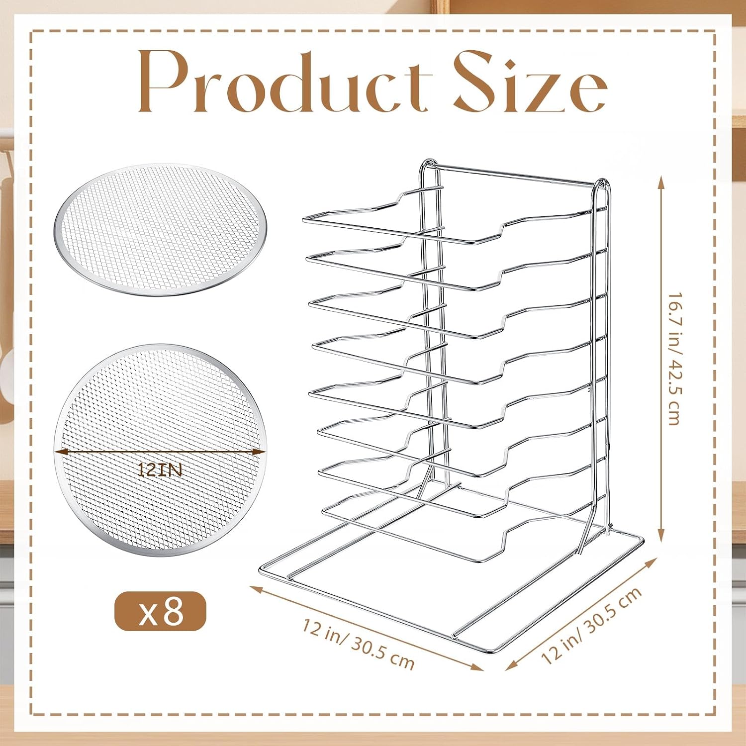 Stojak na pizzę z 8 poziomami  – Kitchen And Baking Equipment recenzja i cena