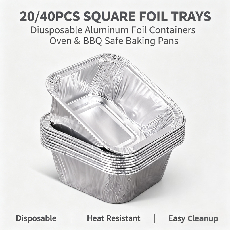 20/40 szt. Kwadratowe jednoraz – Kitchen Baking Pan Storage recenzja i cena