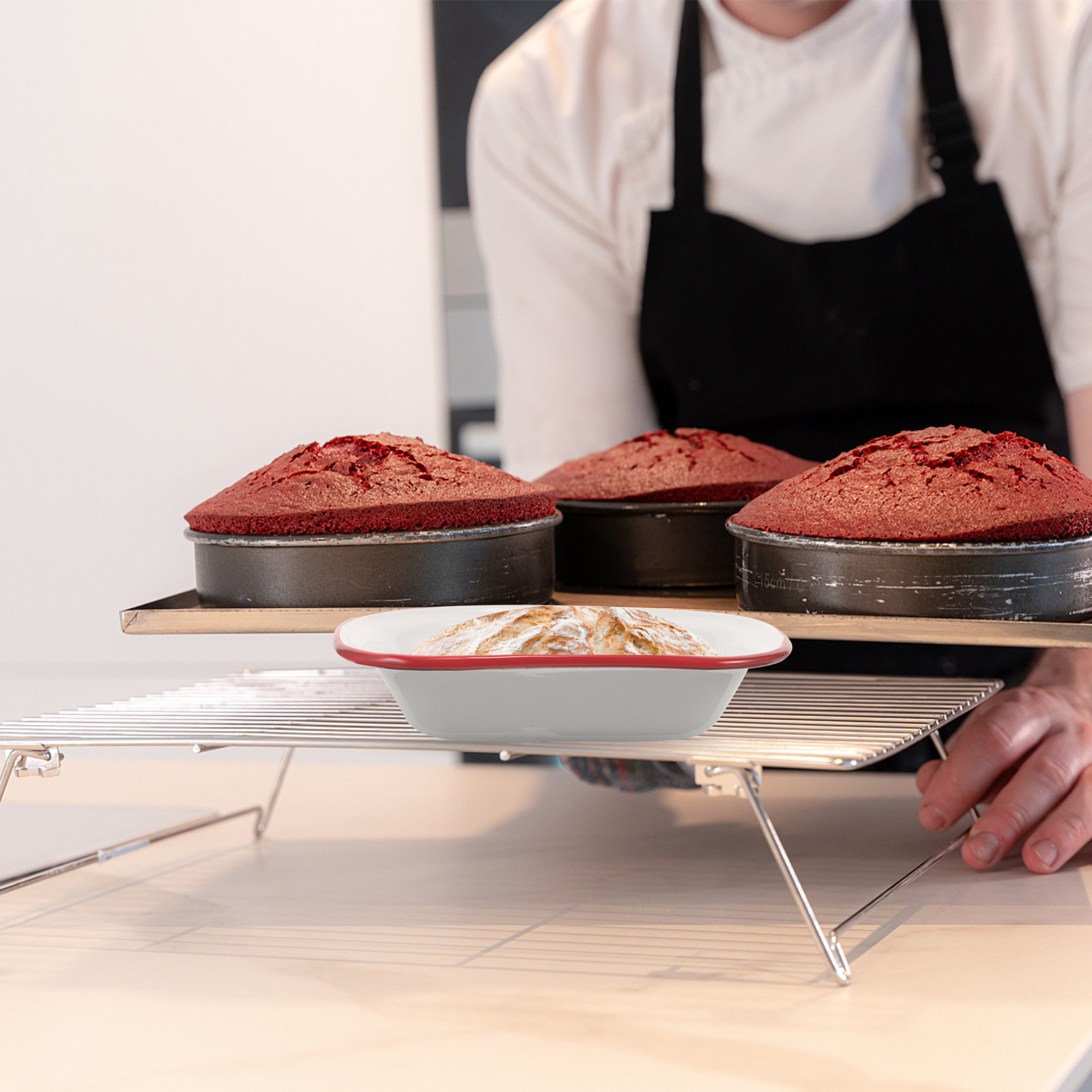Emaliowana blacha do pieczenia – Kitchen Baking Pan Storage recenzja i cena