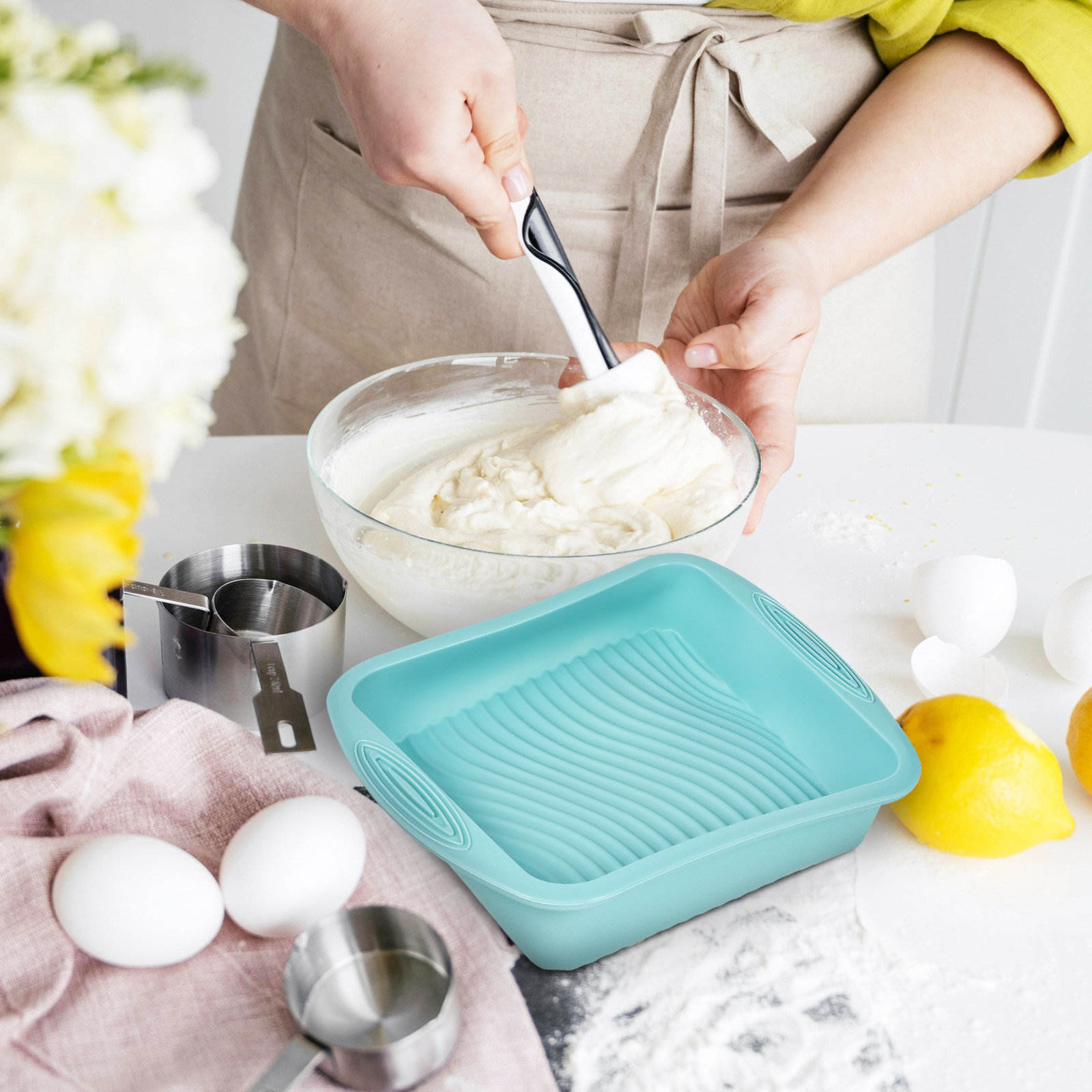 Kwadratowa silikonowa forma do – Kitchen Baking Trays recenzja i cena