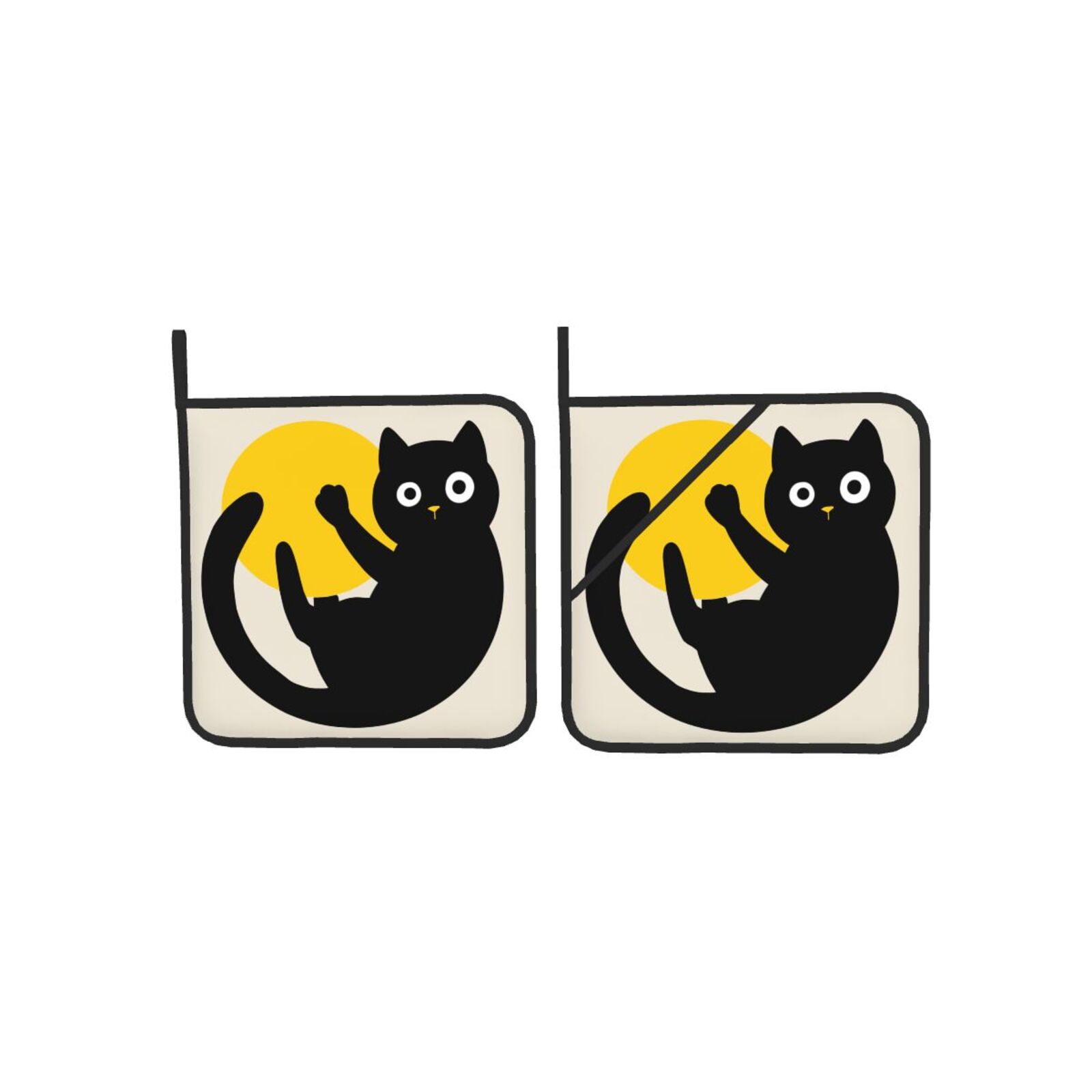 Uchwyty do garnków Cute Black  – Kitchen Baking Dishes recenzja i cena