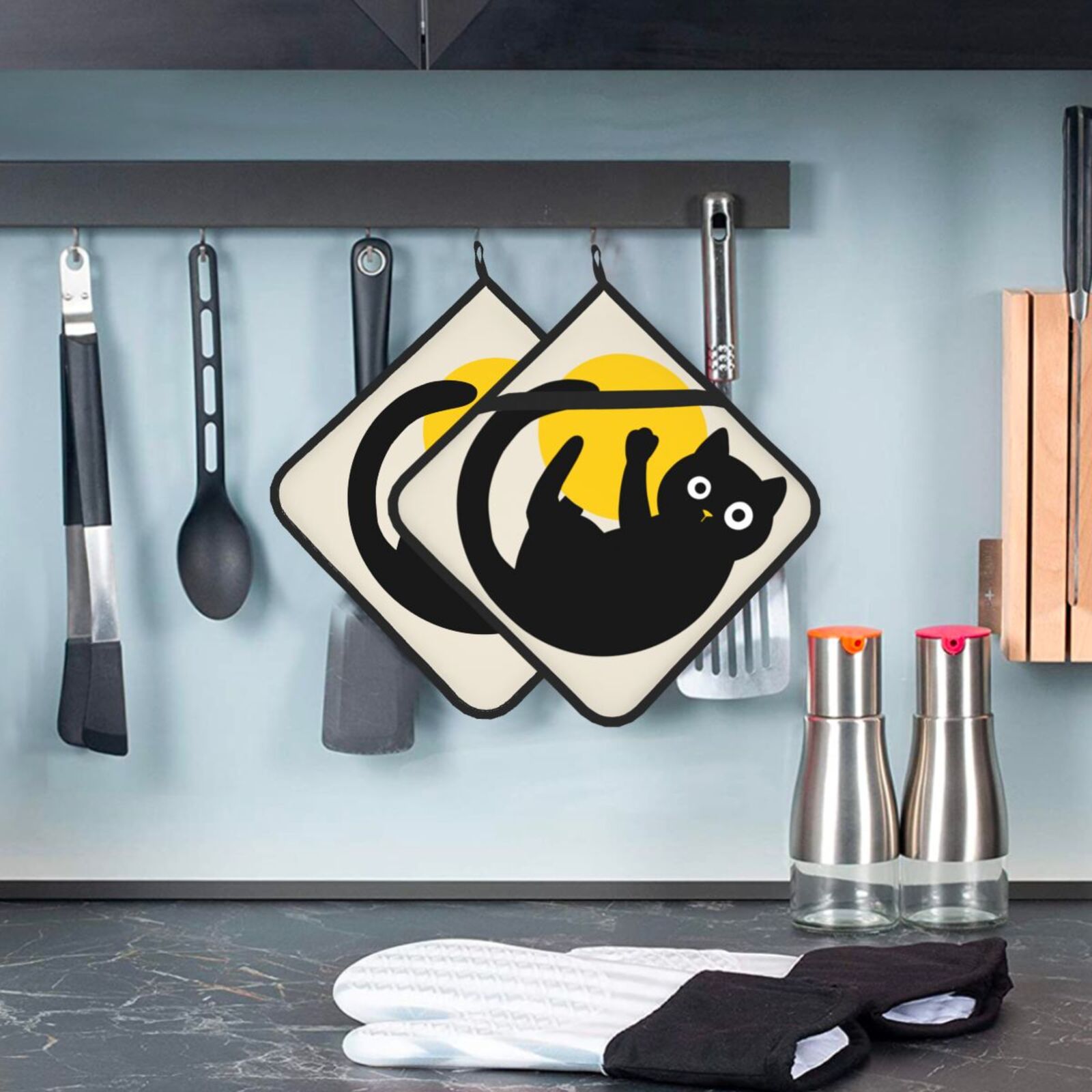 Uchwyty do garnków Cute Black  – Kitchen Baking Dishes recenzja i cena