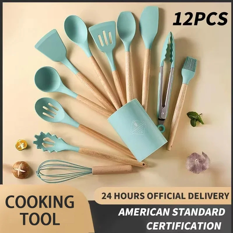 12-częściowy Zestaw Drewnianyc – Kitchen Baking Pan Storage recenzja i cena