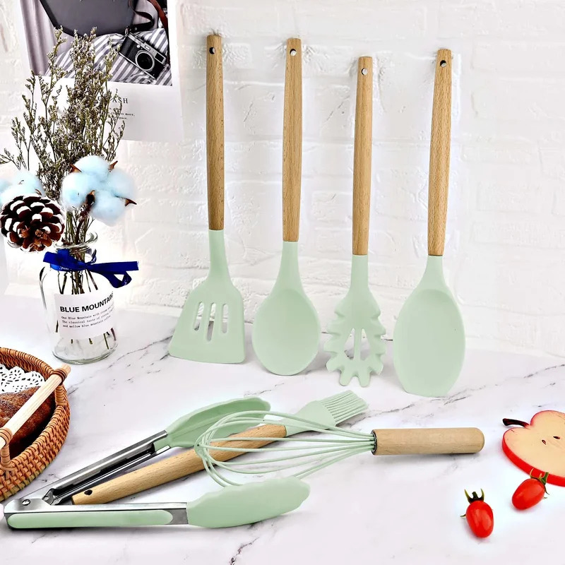 12-częściowy Zestaw Drewnianyc – Kitchen Baking Pan Storage recenzja i cena